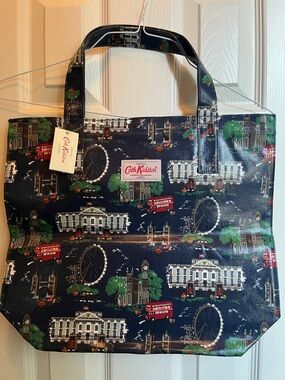 Cath Kidston Navy London Landmark Print Tote